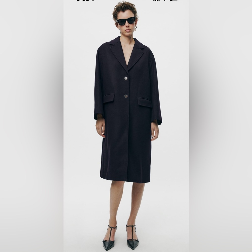Zara OVERSIZED WOOL BLEND COAT ZW COLLECTION